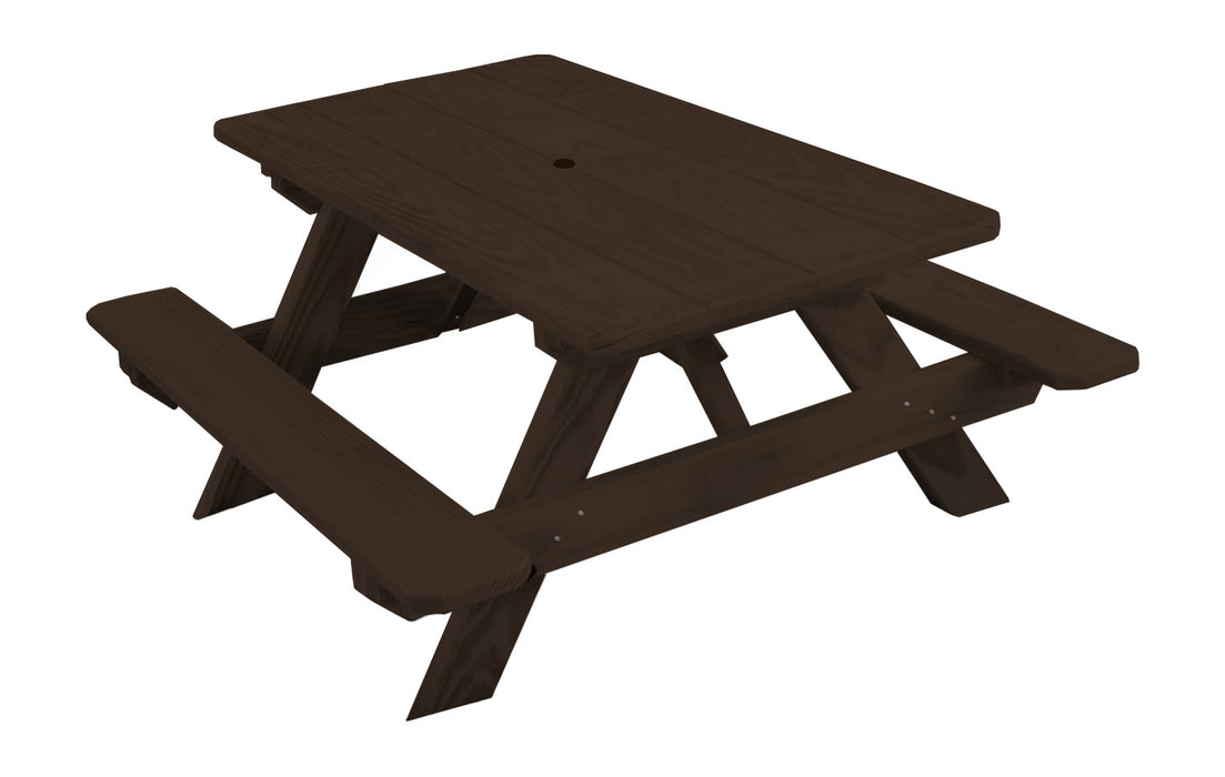 A&L Furniture Co. 4' Amish-Made Pine Kids Picnic Table