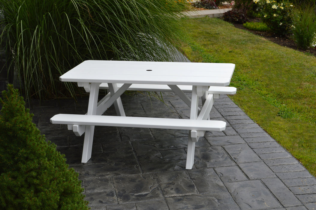 A&L Furniture Co. 4' Amish-Made Pine Kids Picnic Table