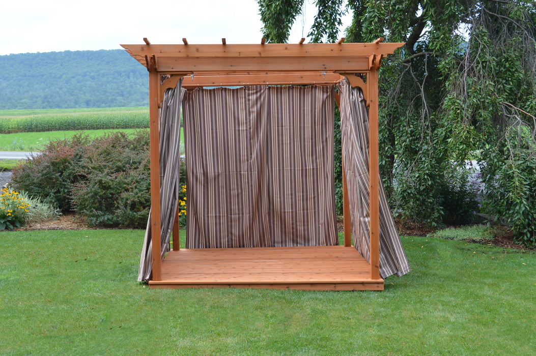 A&L Furniture Co. Weather-Resistant Acrylic Pergola Curtains, Hooks Included