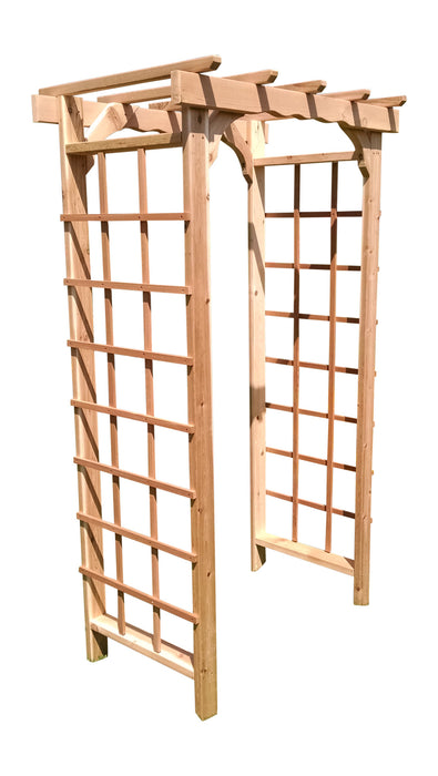 Amish-Made Small Cedar Arbors - Available In 2 Sizes and 2 Styles