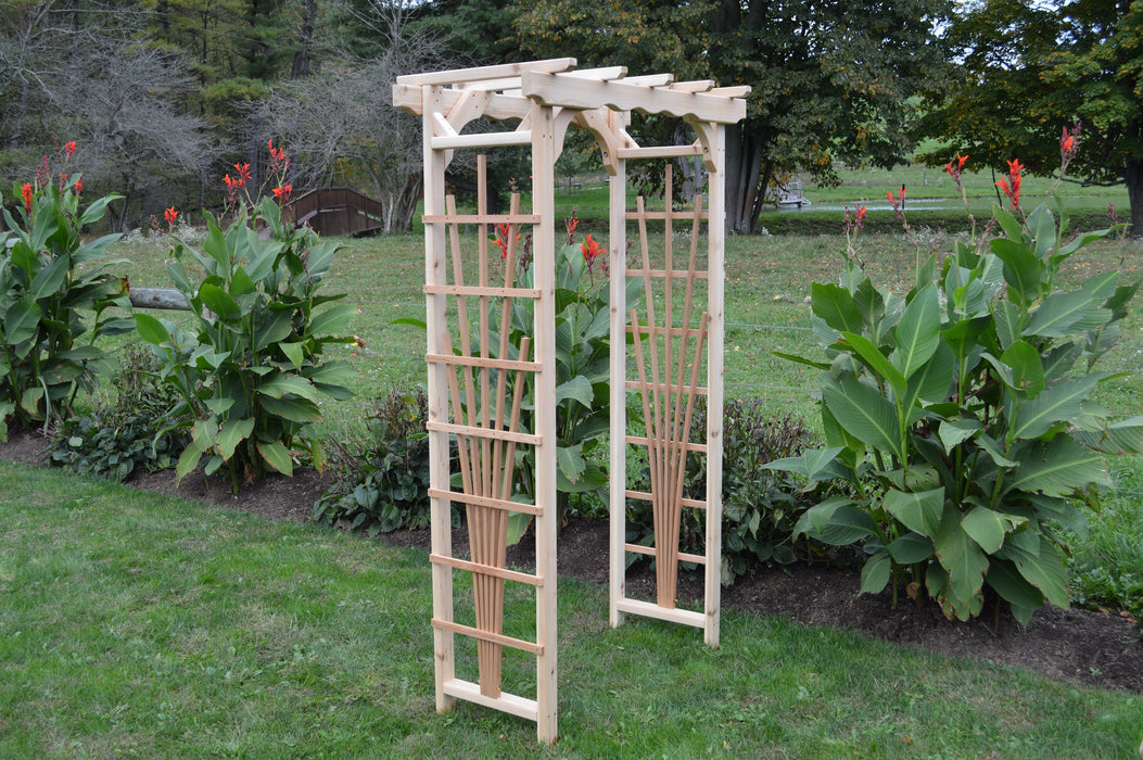Amish-Made Small Cedar Arbors - Available In 2 Sizes and 2 Styles