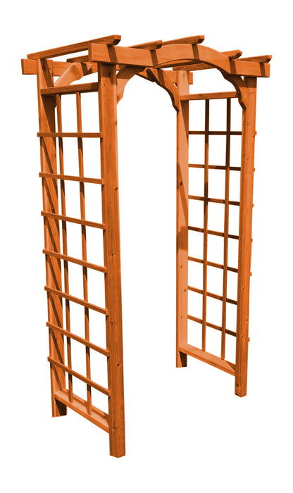 Amish-Made Small Cedar Arbors - Available In 2 Sizes and 2 Styles