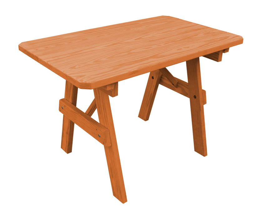A&L Furniture Co. Amish-Made Pine Traditional Picnic Tables
