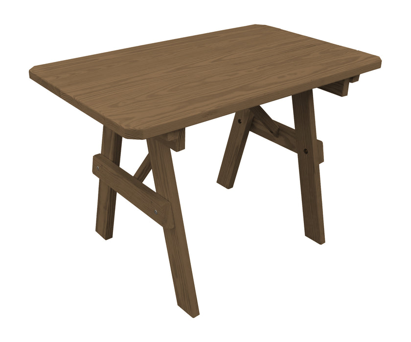 A&L Furniture Co. Amish-Made Pine Traditional Picnic Tables