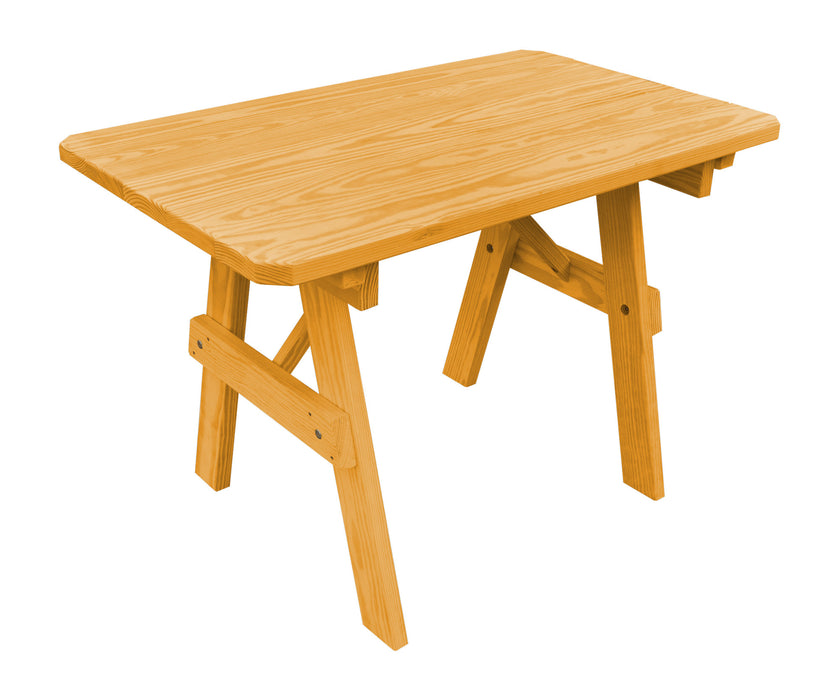 A&L Furniture Co. Amish-Made Pine Traditional Picnic Tables