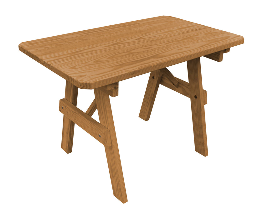 A&L Furniture Co. Amish-Made Pine Traditional Picnic Tables