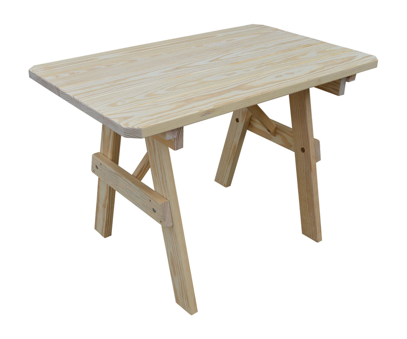 A&L Furniture Co. Amish-Made Pine Traditional Picnic Tables