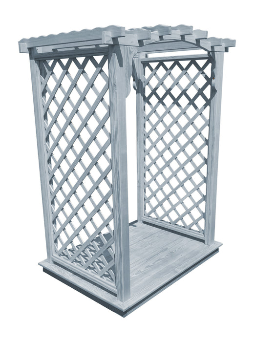 Amish-Made 6' Pine Arbor with Deck - Available in 4 Styles, 10 Colors