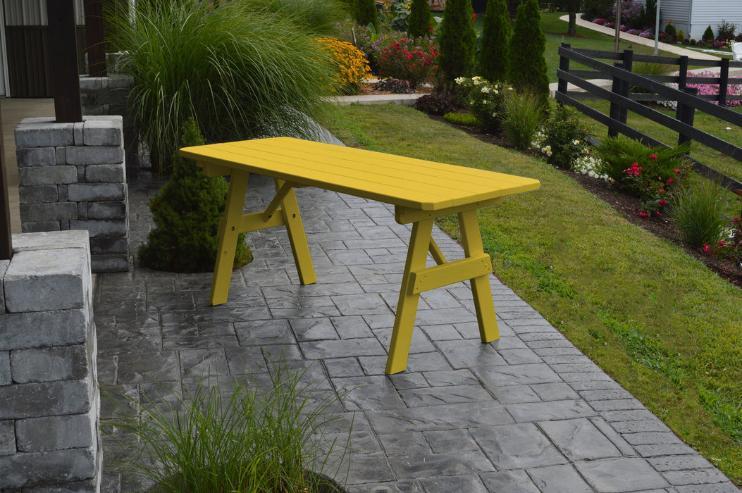 A&L Furniture Co. Amish-Made Pine Traditional Picnic Tables