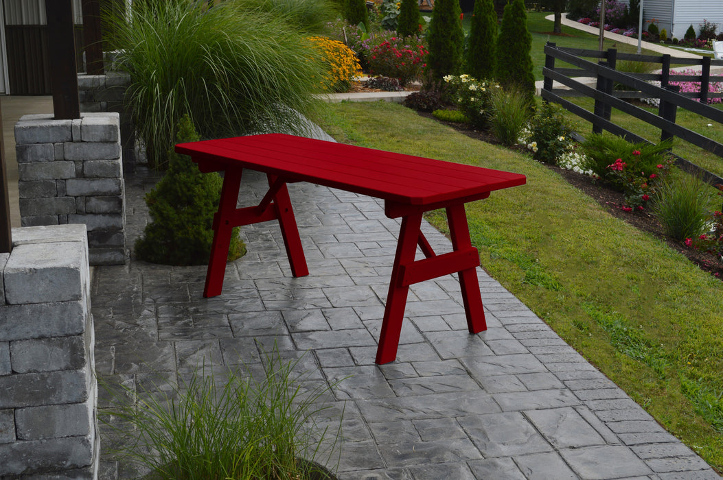 A&L Furniture Co. Amish-Made Pine Traditional Picnic Tables