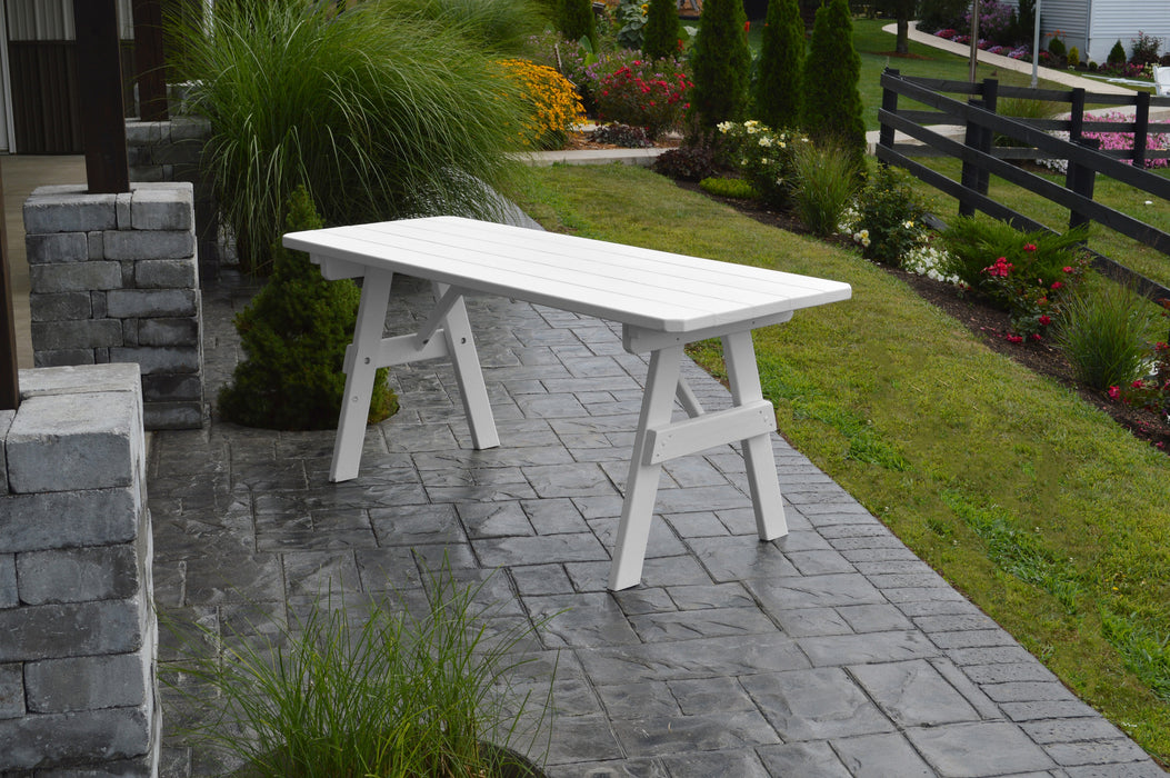 A&L Furniture Co. Amish-Made Pine Traditional Picnic Tables