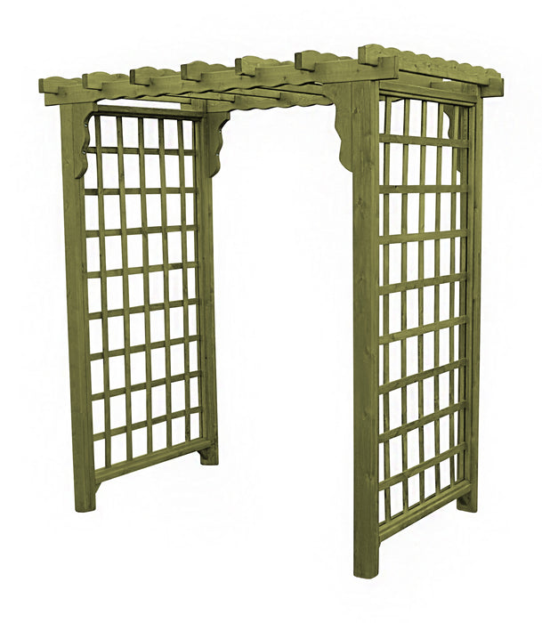 Amish-Made 4' Cedar Arbor - Available in 4 Styles, 9 Colors