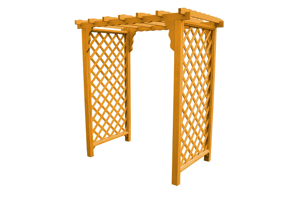 Amish-Made 6' Pine Arbor - Available in 4 Styles, 10 Colors