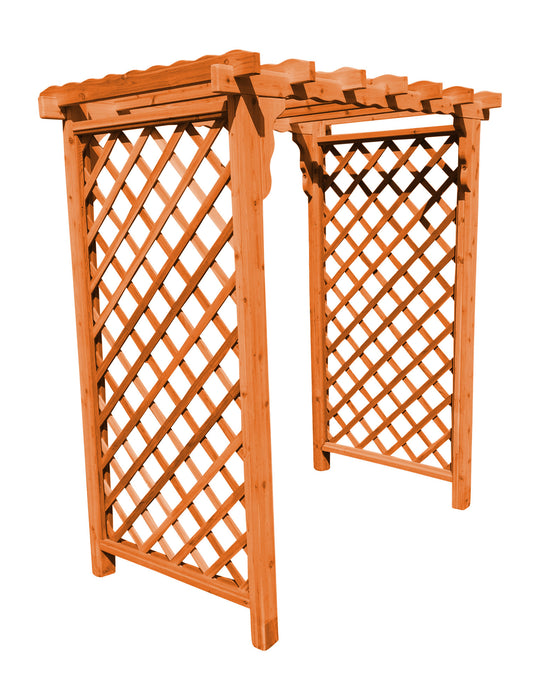 Amish-Made 4' Cedar Arbor - Available in 4 Styles, 9 Colors