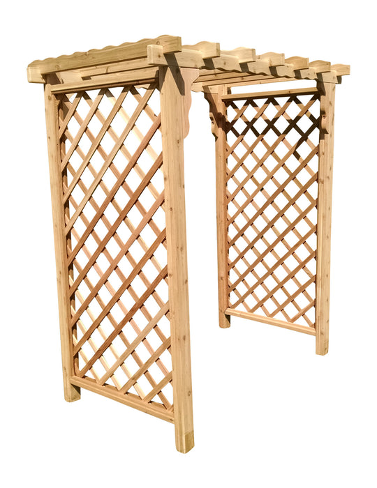 Amish-Made 5' Cedar Arbor - Available in 4 Styles, 9 Colors