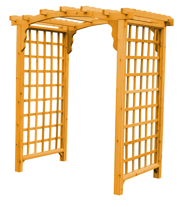 Amish-Made 6' Cedar Arbor - Available in 4 Styles, 9 Colors