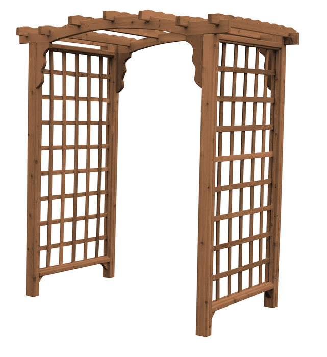 Amish-Made 5' Cedar Arbor - Available in 4 Styles, 9 Colors