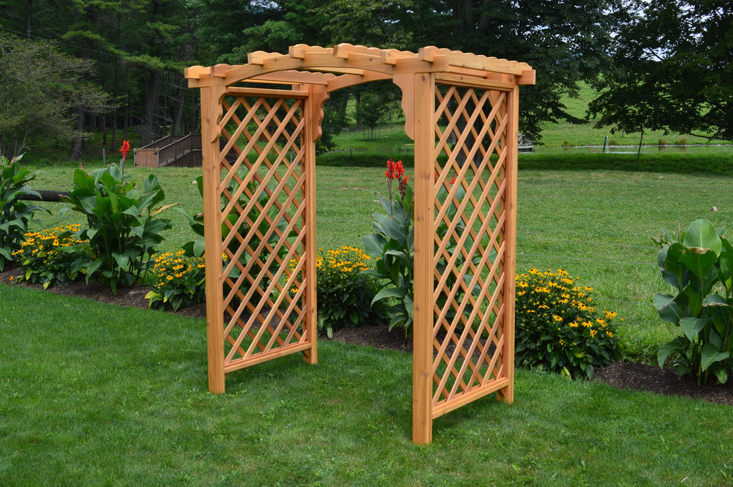 Amish-Made 4' Cedar Arbor - Available in 4 Styles, 9 Colors