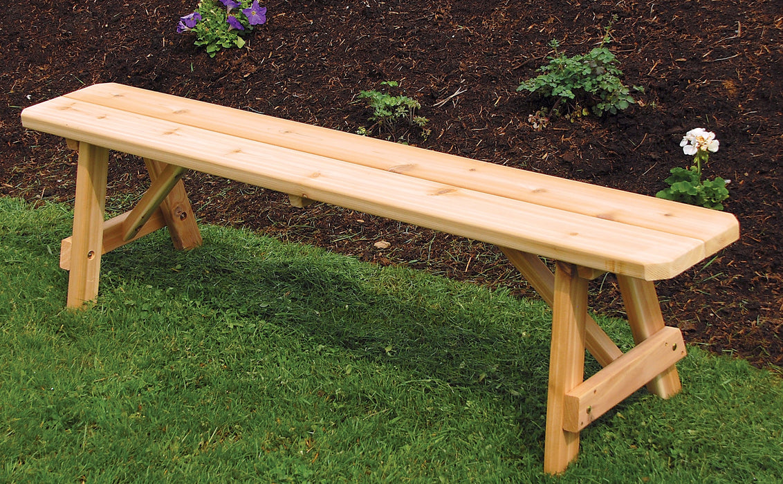 A&L Furniture Co. Amish-Made Cedar Traditional A-Frame Benches