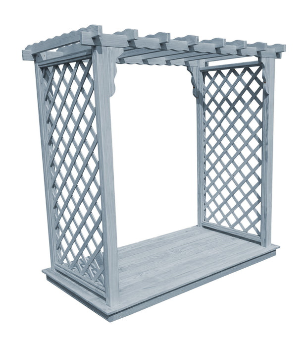 Amish-Made 6' Pine Arbor with Deck - Available in 4 Styles, 10 Colors