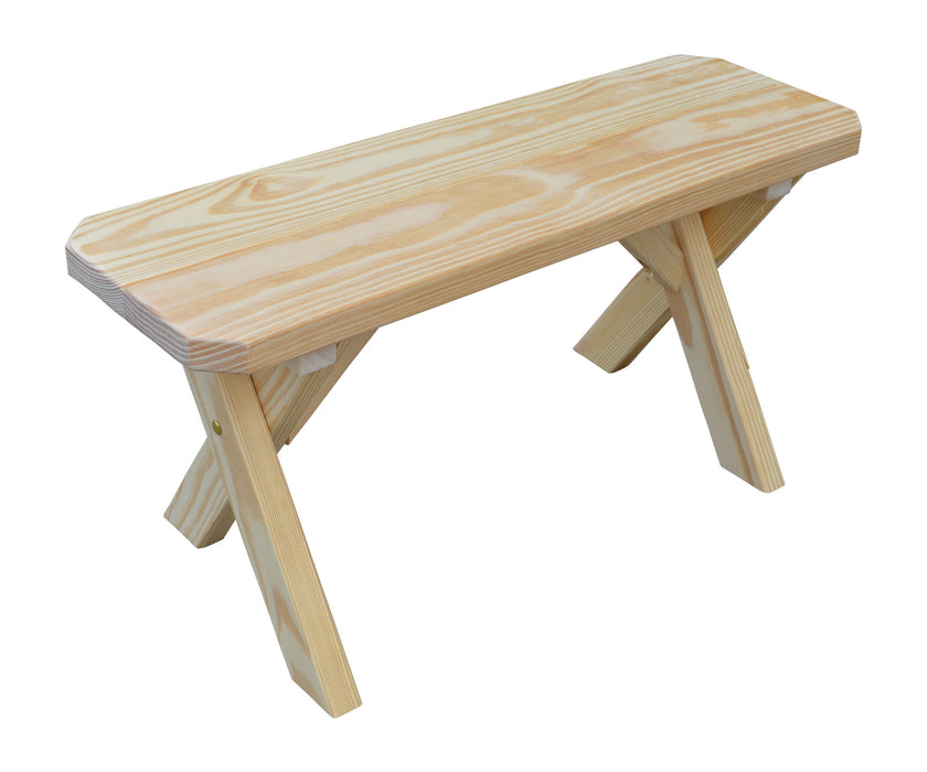 A&L Furniture Co. Amish-Made Painted Pine Cross-Leg Benches