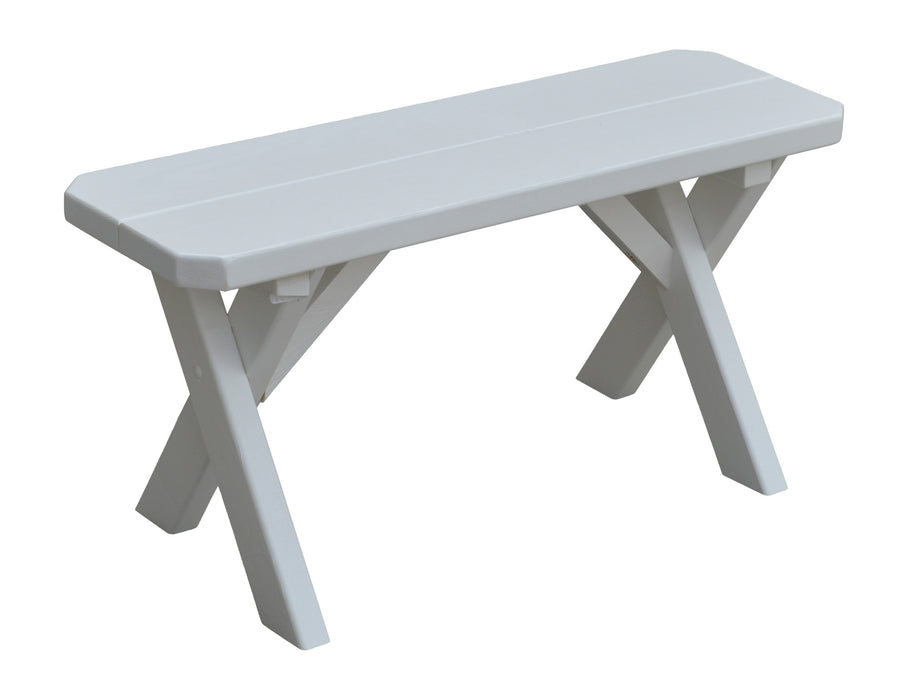 A&L Furniture Co. Amish-Made Painted Pine Cross-Leg Benches