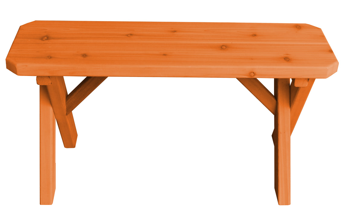 A&L Furniture Co. Amish-Made Cedar Cross-Leg Benches