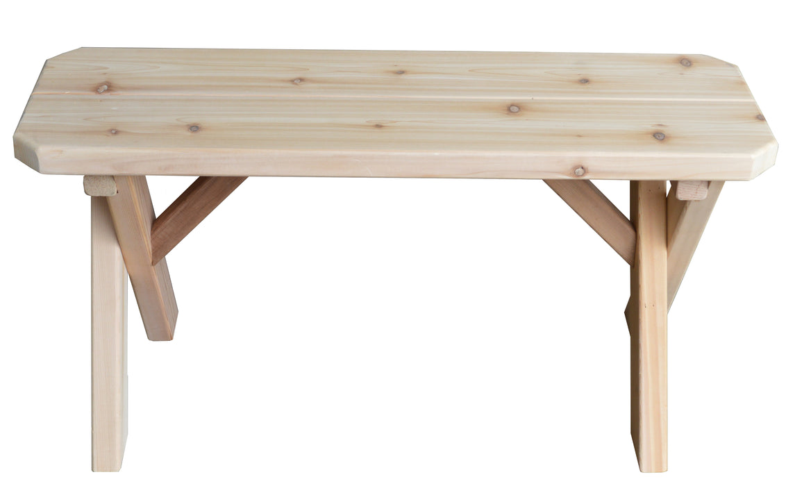 A&L Furniture Co. Amish-Made Cedar Cross-Leg Benches