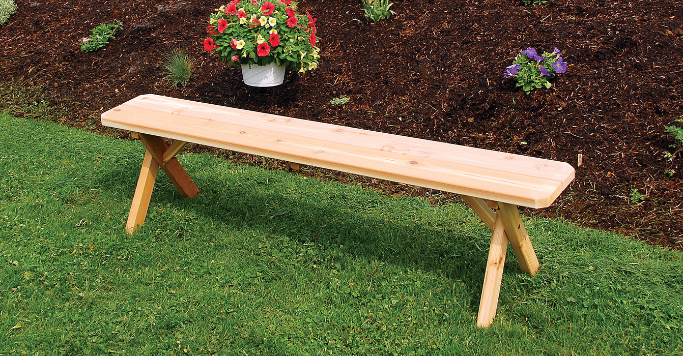 A&L Furniture Co. Amish-Made Cedar Cross-Leg Benches