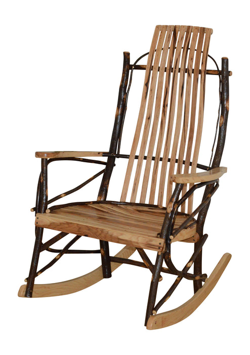 A&L Furniture Co. Amish-Made Hickory Large 9-Slat Rocker