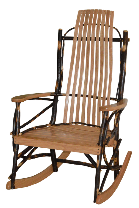 A&L Furniture Co. Amish-Made Hickory Large 9-Slat Rocker