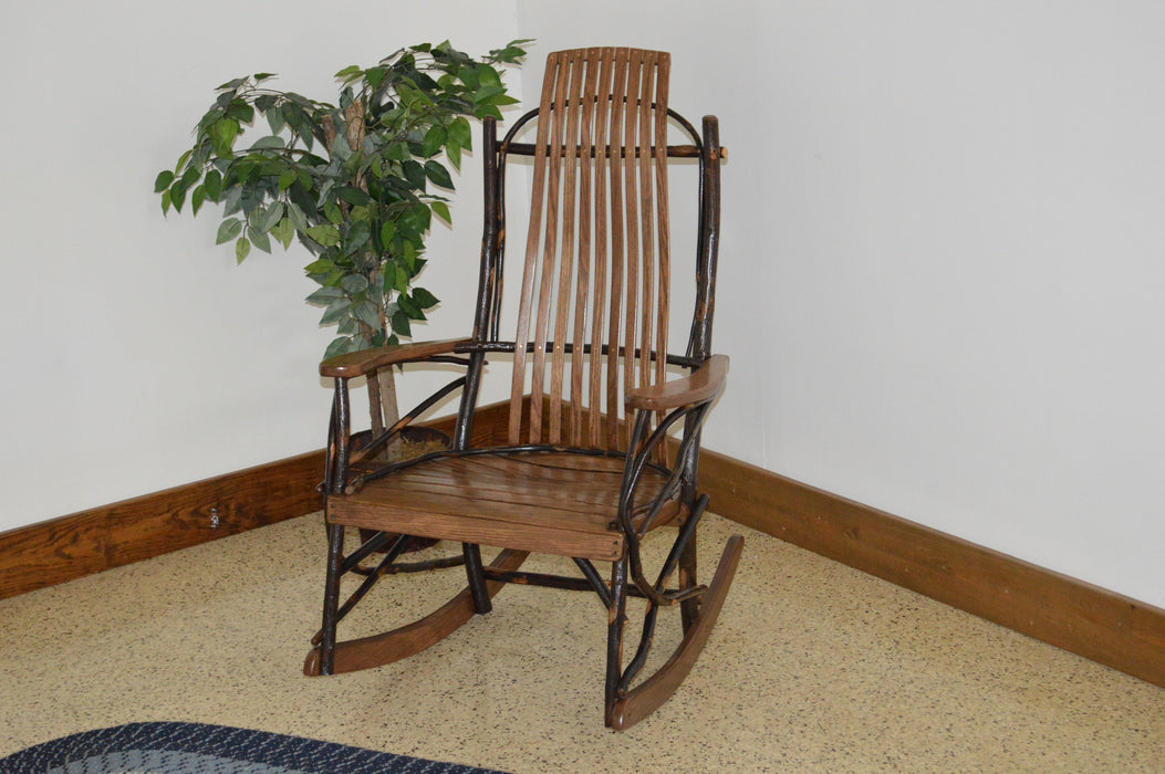 A&L Furniture Co. Amish-Made Hickory Large 9-Slat Rocker