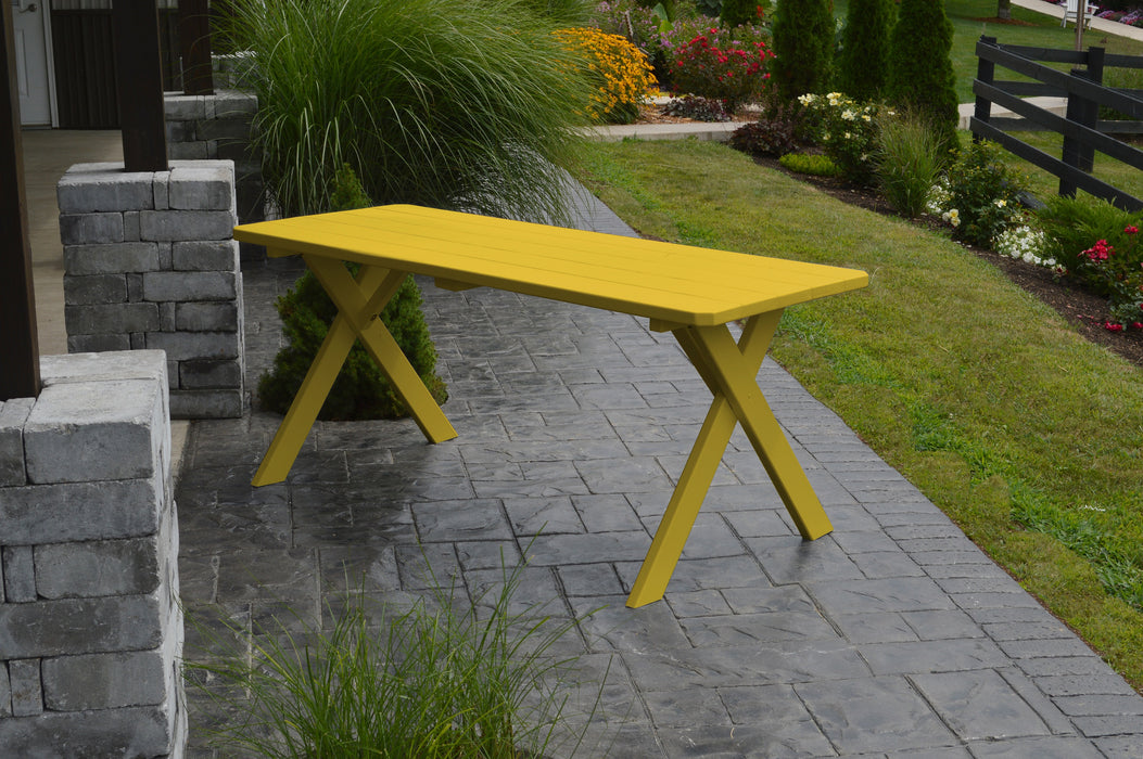 A&L Furniture Co. Amish-Made Pine Cross-Leg Picnic Tables