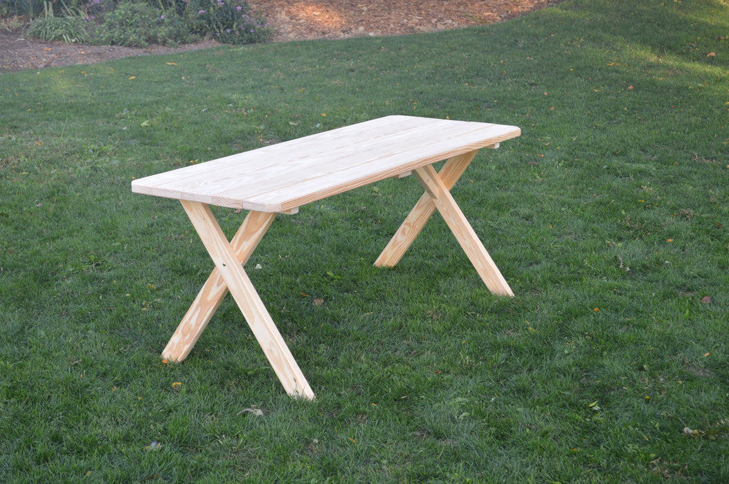 A&L Furniture Co. Amish-Made Pressure-Treated Pine Cross-Leg Picnic Tables