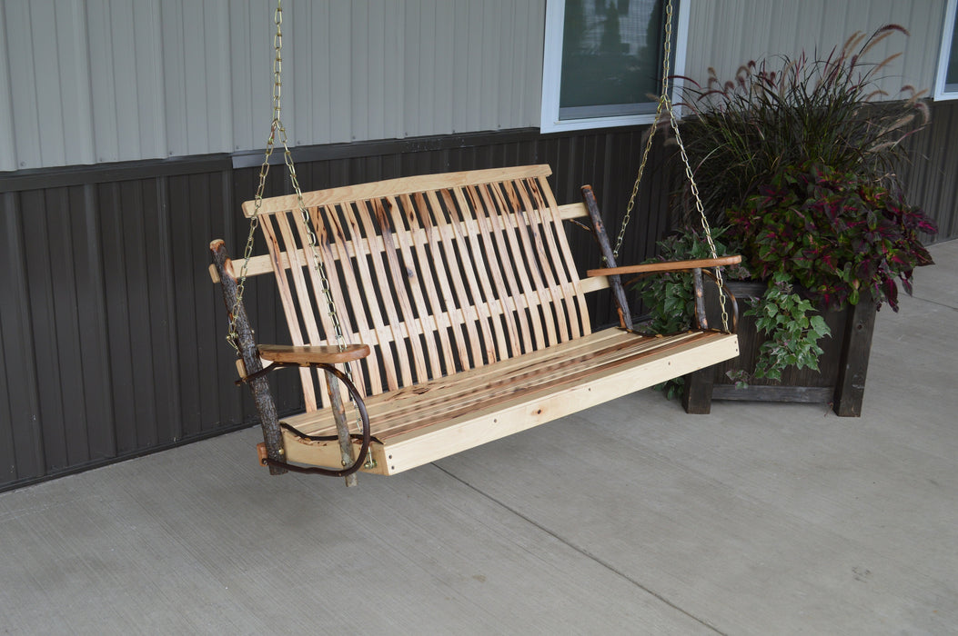 A&L Furniture Co. Amish-Made Hickory Porch Swings