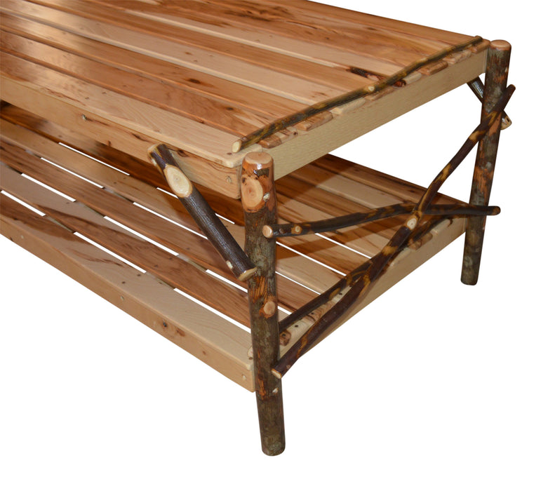 A&L Furniture Co. Hickory Coffee Table with Shelf