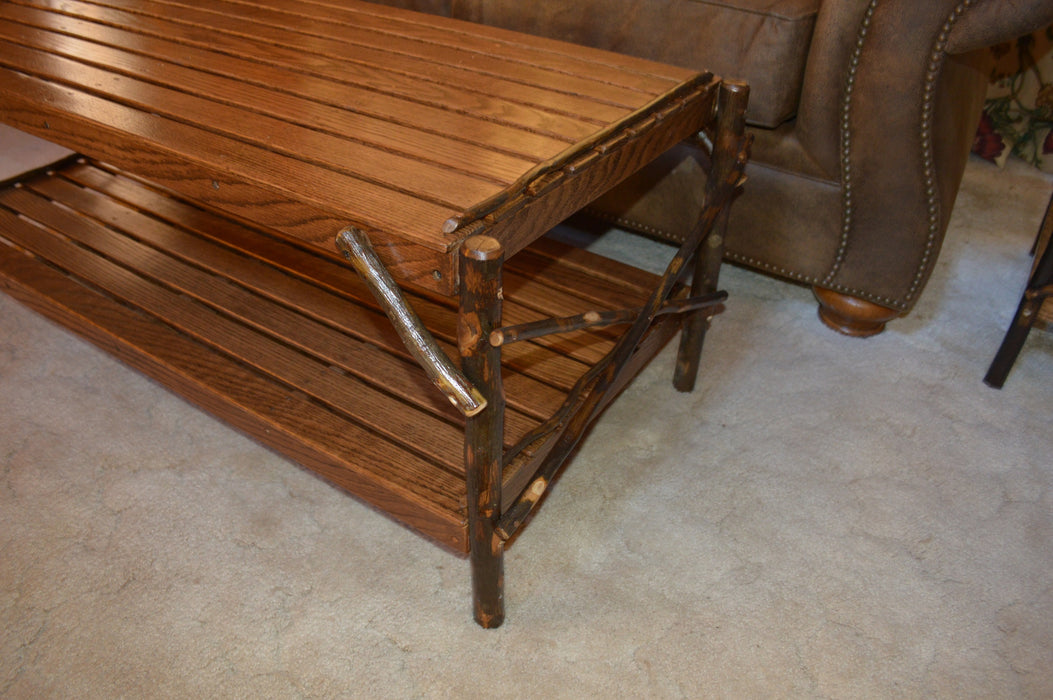 A&L Furniture Co. Hickory Coffee Table with Shelf