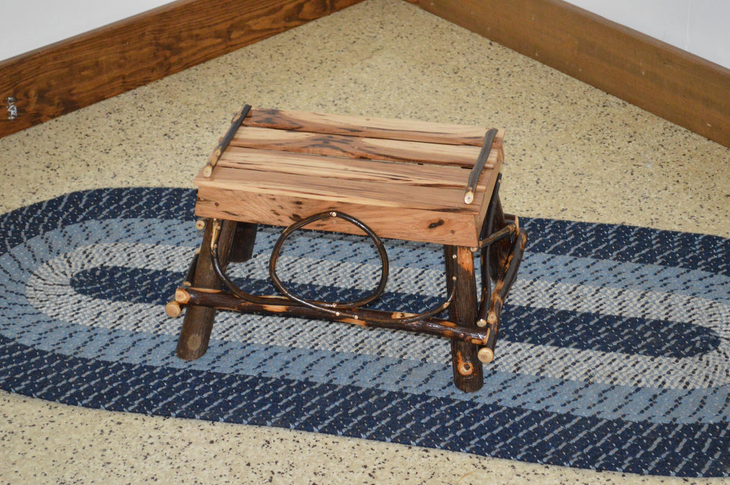 A&L Furniture Co. Amish-Made Hickory Foot Stool