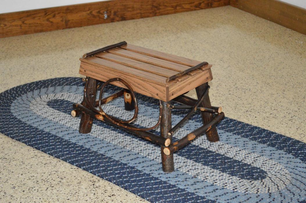 A&L Furniture Co. Amish-Made Hickory Foot Stool