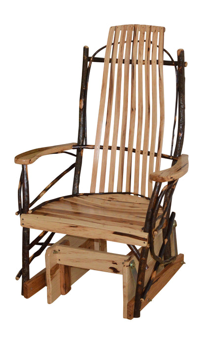A&L Furniture Co. Amish-Made Hickory Glider Rocker
