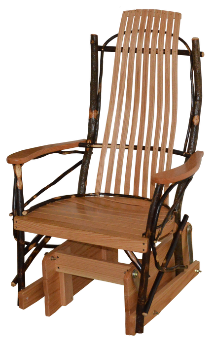 A&L Furniture Co. Amish-Made Hickory Glider Rocker