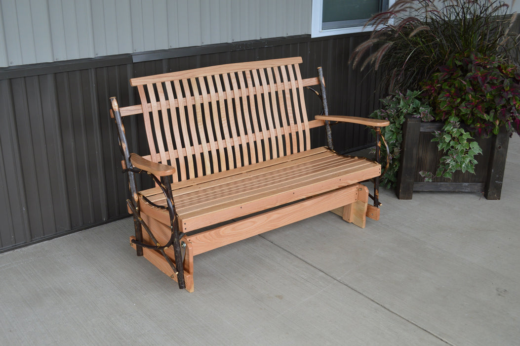 A&L Furniture Co. Amish-Made Hickory Porch Gliders