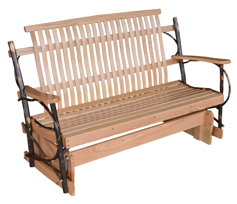 A&L Furniture Co. Amish-Made Hickory Porch Gliders