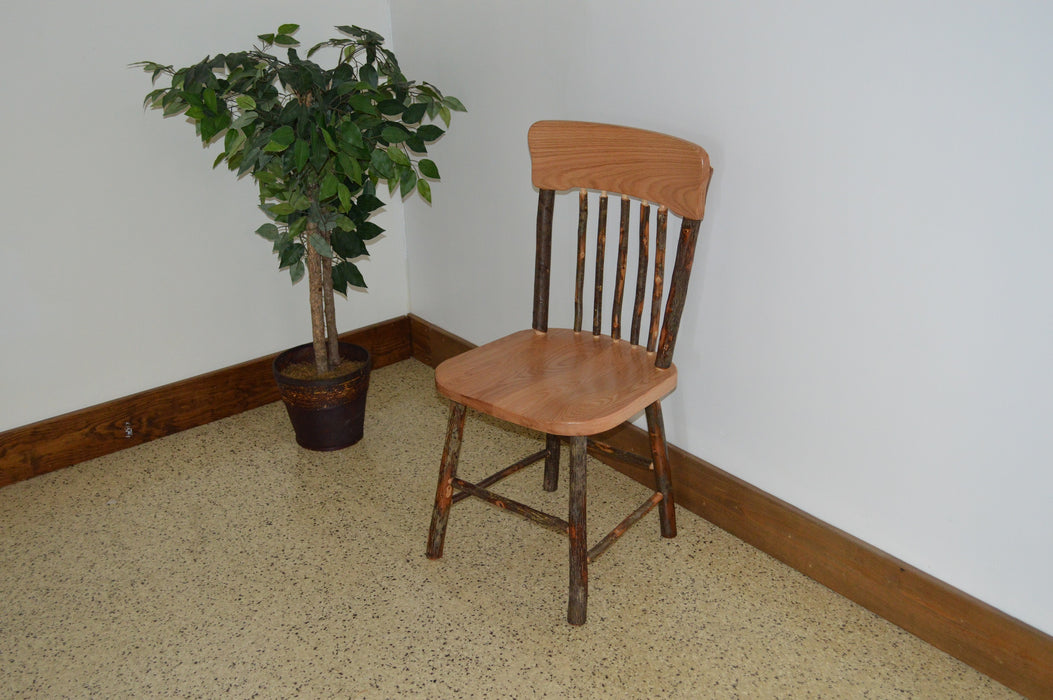 A&L Furniture Co. Amish-Made Hickory Panel Back Dining Chairs