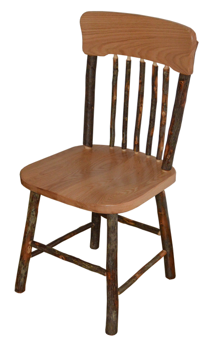 A&L Furniture Co. Amish-Made Hickory Panel Back Dining Chairs