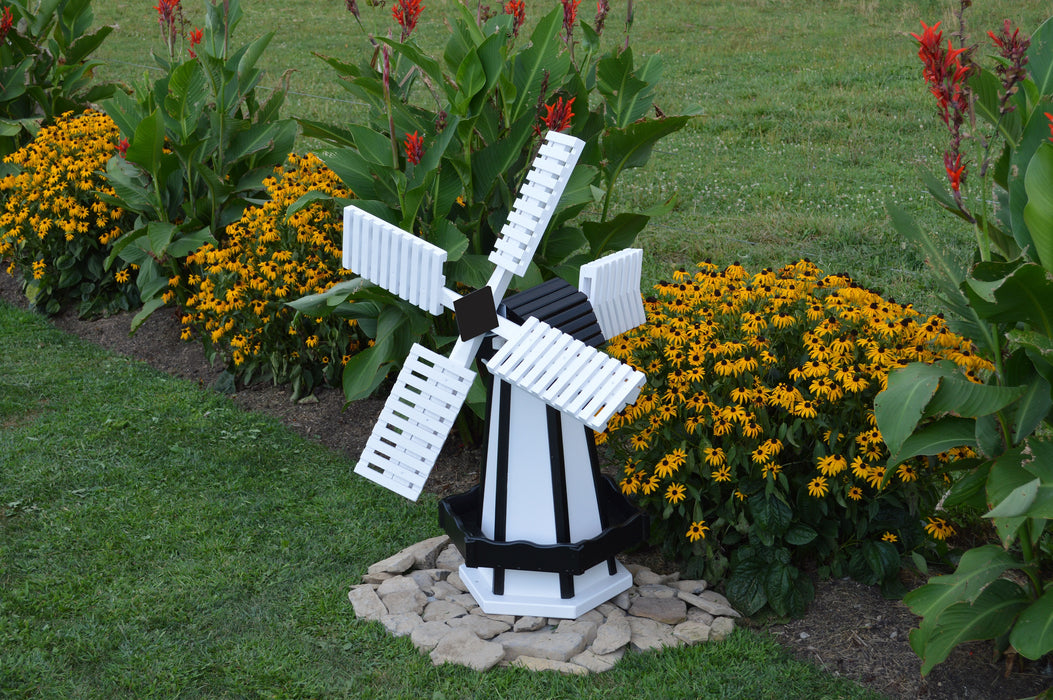 Amish-Made Painted Wooden Dutch Windmill Yard Decorations