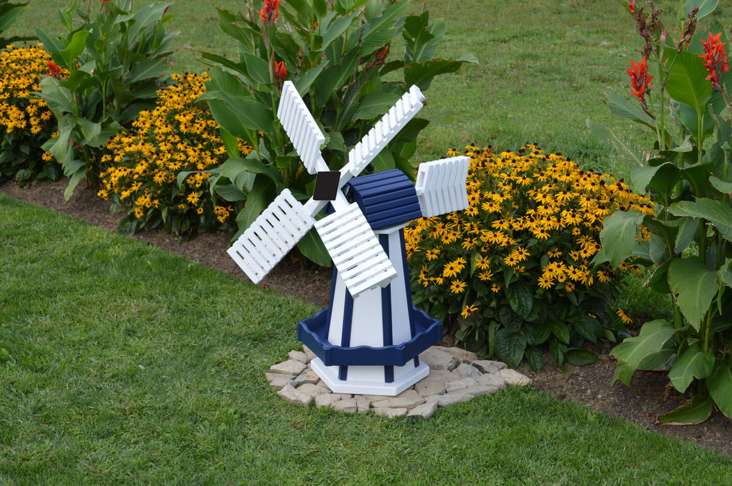 Amish-Made Painted Wooden Dutch Windmill Yard Decorations