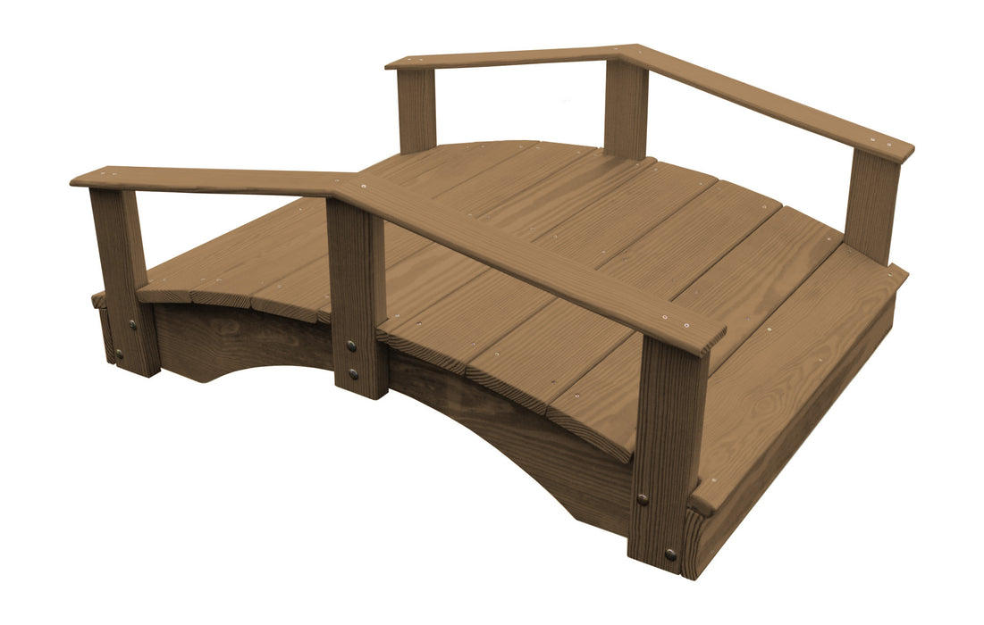 Amish-Made Weight-Bearing Yellow Pine Oriental Garden Bridges