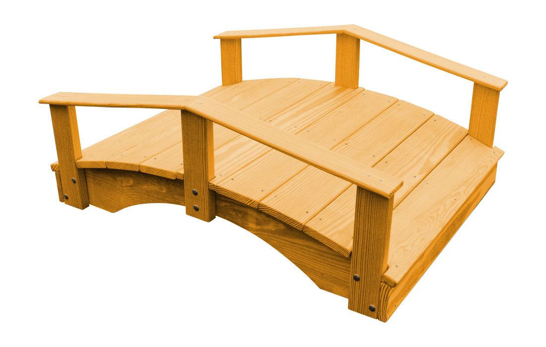 Amish-Made Weight-Bearing Yellow Pine Oriental Garden Bridges