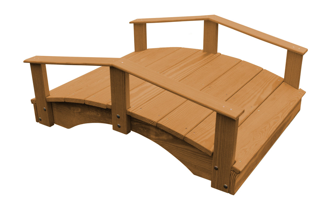Amish-Made Weight-Bearing Yellow Pine Oriental Garden Bridges
